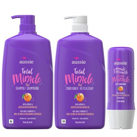 Photo 1 of Aussie Total Miracle Bundle Pack with Shampoo, Conditioner and 3 Minute Miracle Treatment
