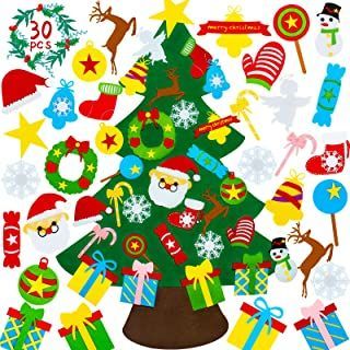 Photo 1 of 2 ToyerBee Felt Christmas Tree for Toddlers, Kids Wall Christmas Tree Craft Decorations, 3.5 FT DIY