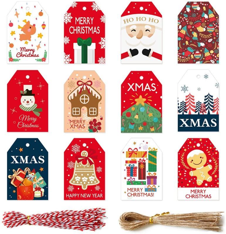 Photo 1 of 2 Homeanda Pack of 96 Kraft Paper Christmas Gift Tags