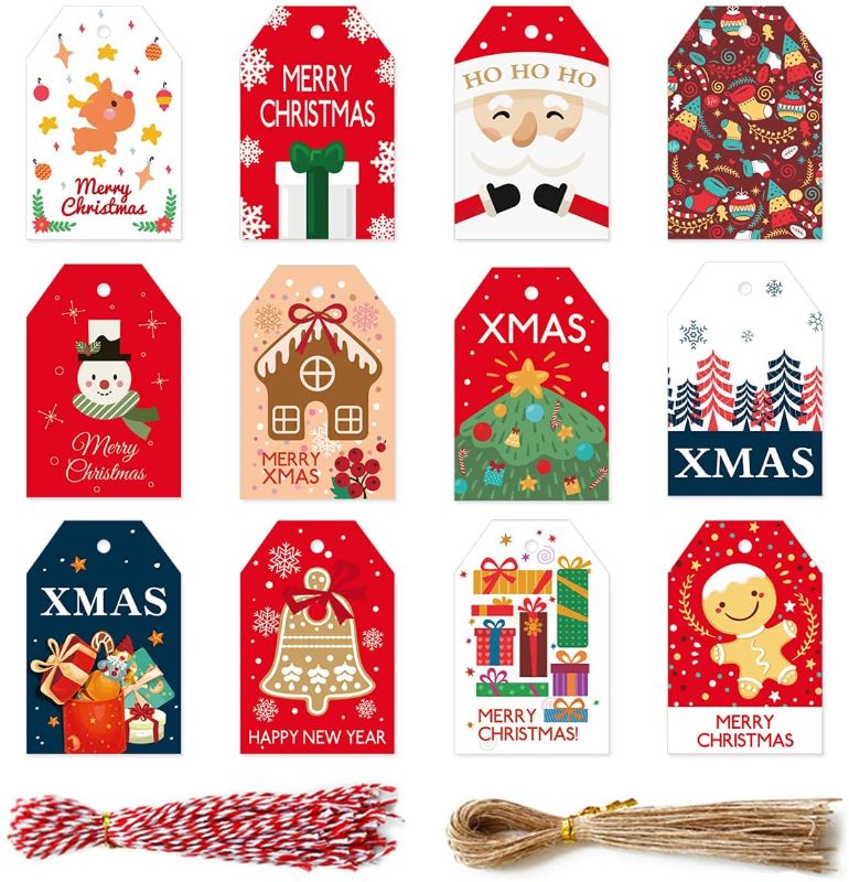 Photo 1 of 2 Homeanda Pack of 96 Kraft Paper Christmas Gift Tags