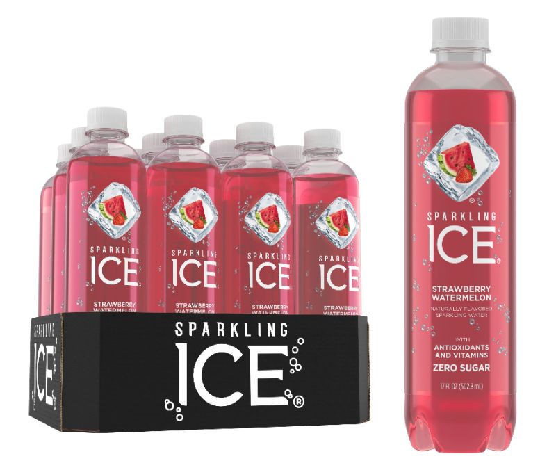 Photo 1 of ***SET OF 2 CASE** Sparkling Ice® Naturally Flavored Sparkling Water, Strawberry Watermelon 17 Fl Oz, (Pack of 12) **DATE 02-13-2022**