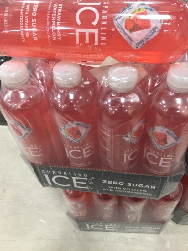 Photo 3 of ***SET OF 2 CASE** Sparkling Ice® Naturally Flavored Sparkling Water, Strawberry Watermelon 17 Fl Oz, (Pack of 12) **DATE 02-13-2022**
