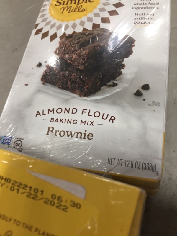 Photo 2 of **SET OF 3 CASES**Simple Mills Almond Flour Brownie Mix 12.9 Oz Box**DATE 1-22-2022
