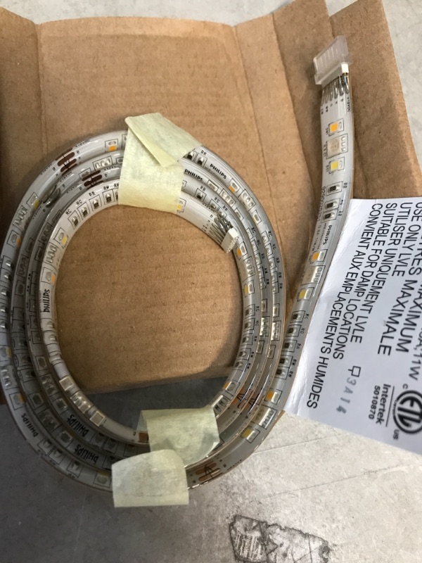 Photo 2 of **SET OF 2**Philips Color and Tunable White Dimmable Smart Wi-Fi Wiz Connected LED Light Strip Extension (1M), Clear
