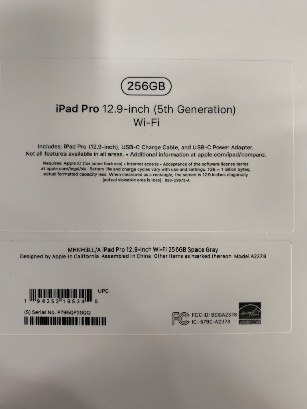 Photo 5 of Apple 12.9 iPad Pro (5th Gen) - Apple M1 Chip 256GB SSD Liquid Retina
