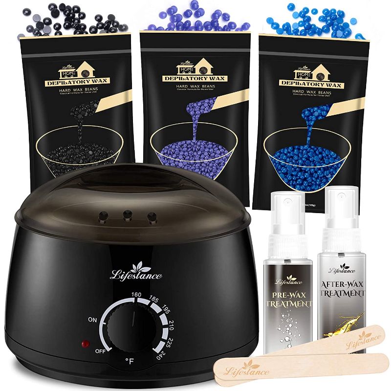 Photo 1 of **MISSING PARTS**Lifestance Waxing Kit, Design for Sensitive Skin, Wax Warmer Hair Removal for Bikini, Brazilian, Face, Legs, At Home Waxing Kit for Women
