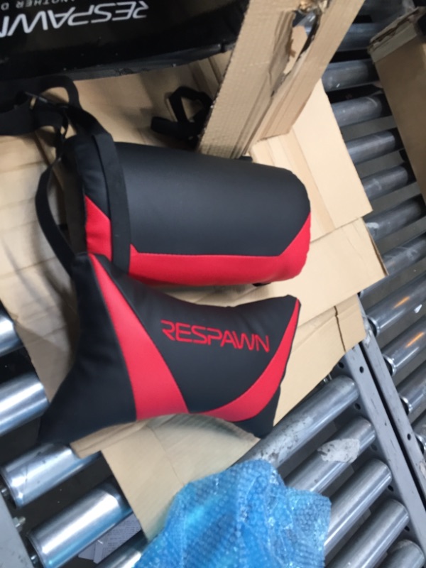 Photo 1 of Respawn 110 Racing-Style Bonded Leather Gaming Chair, Red/Black
- Missing wheels/components 