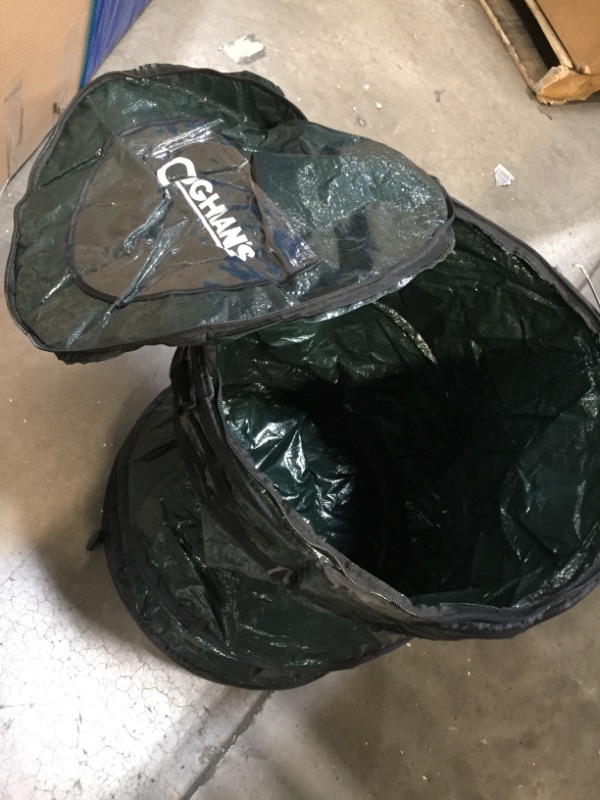 Photo 2 of Coghlans Pop-Up Trash Can, Size: Diameter x 24, Green