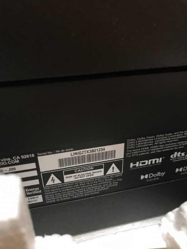 Photo 1 of VIZIO 65-Inch V-Series 4K UHD LED HDR Smart TV with Apple AirPlay and Chromecast Built-in, Dolby Vision, HDR10+, HDMI 2.1, Auto Game Mode and Low Latency Gaming, V655-J09, 2021 Model
- Minor cosmetic damaged from shipping (Top of screen has lines - TV scr