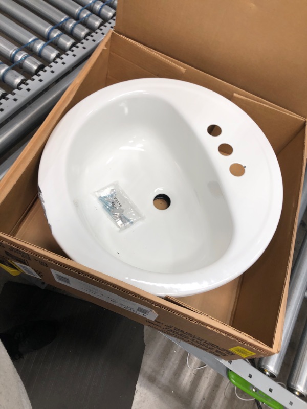 Photo 2 of Bootz Industries Laurel Round Drop-In Bathroom Sink in White