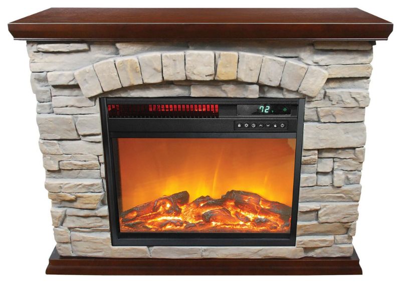 Photo 1 of **nonfunctional**
Lifesmart large square infrared faux stone fireplace

