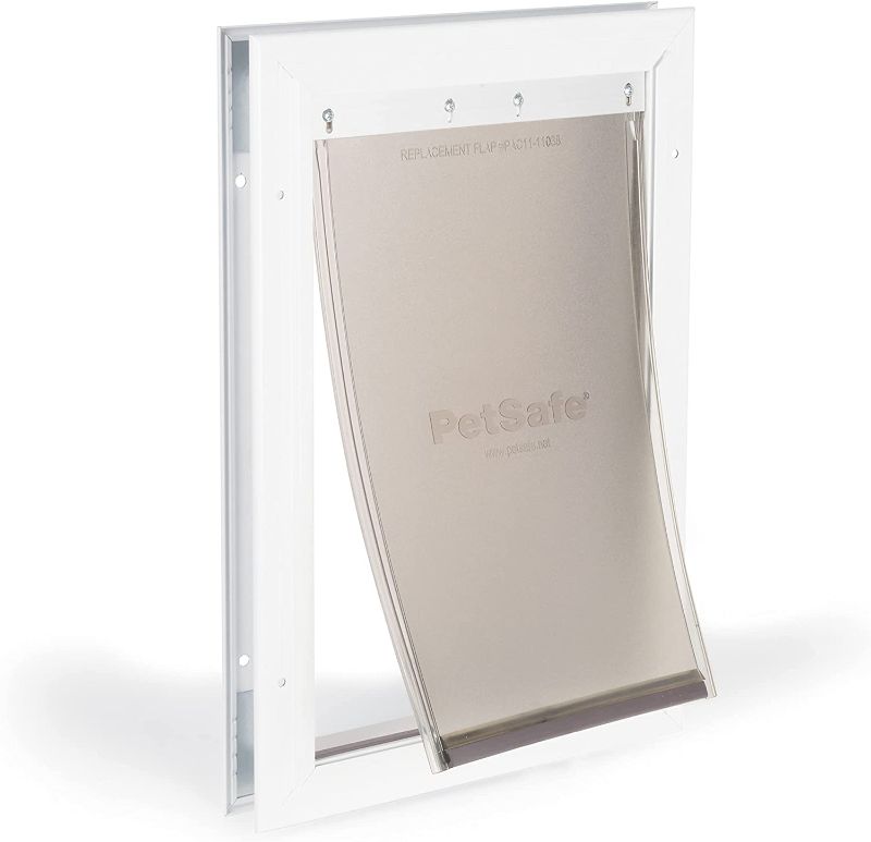Photo 1 of 
PetSafe Freedom Aluminum Dog Door or Cat Door - Solid Durable Frame, Flexible Tinted Magnetic Vinyl Flap with Slide-in Closing Panel - DIY, Easy to Install - for Small, Medium, Large, X-Large Breeds
