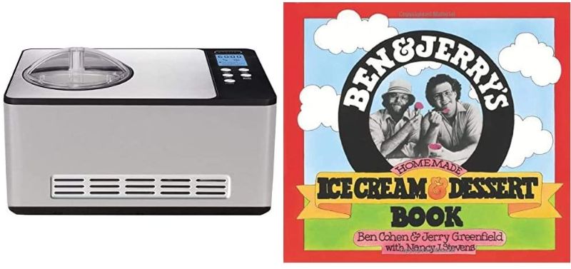 Photo 1 of *NON FUNCTIONAL* Whynter Stainless Steel ICM-200LS Automatic Ice Cream Maker 2 Quart Capacity, Built-in Compressor, no pre-Freezing, LCD Digital Display, Timer, 2.1 & Ben & Jerry's Homemade Ice Cream & Dessert Book
