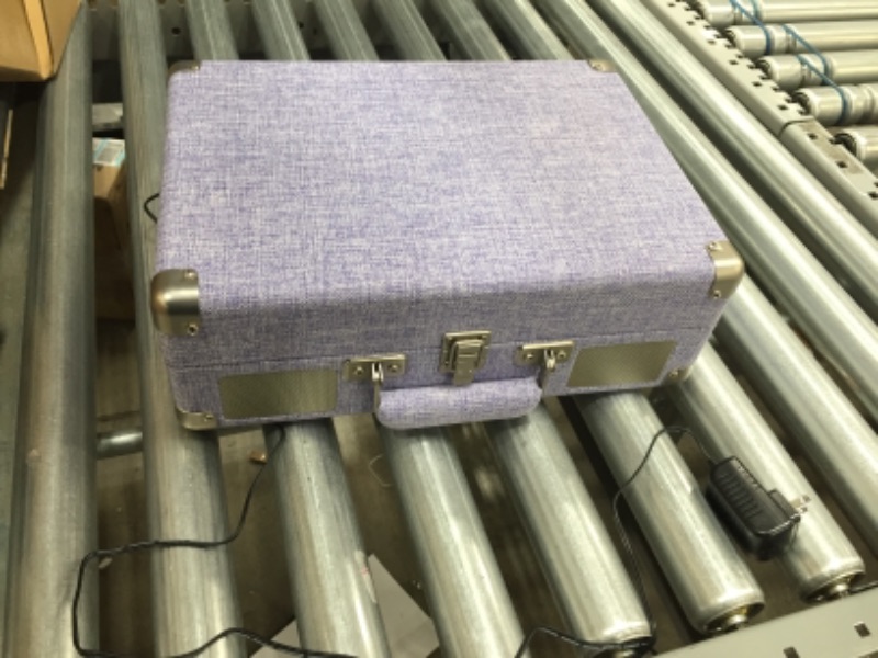 Photo 1 of Victrola Vintage 3-Speed Bluetooth Portable Suitcase Record Player with Built-in Speakers | Upgraded Turntable Audio Sound| Includes Extra Stylus | Light Purple (VSC-550BT-LPP)
