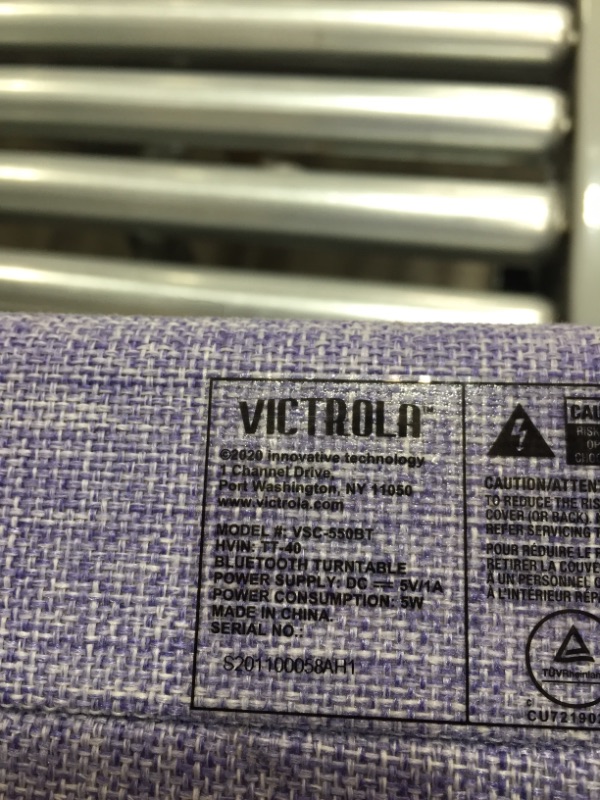 Photo 1 of Victrola Vintage 3-Speed Bluetooth Portable Suitcase Record Player with Built-in Speakers | Upgraded Turntable Audio Sound| Includes Extra Stylus | Light Purple (VSC-550BT-LPP)
