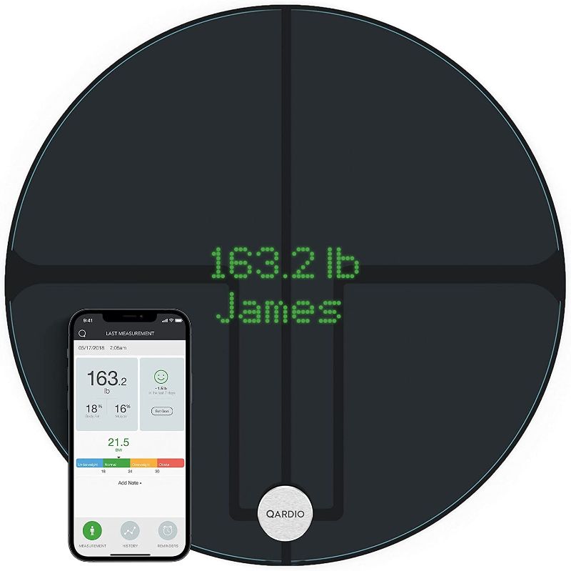 Photo 1 of QardioBase2 WiFi Smart Scale and Body Analyzer: monitor weight, BMI and body composition, easily store, track and share data. Free app for iOS, Android, Kindle. Works with Apple Health.
