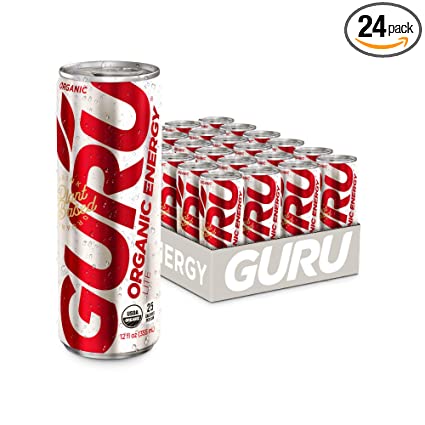 Photo 1 of NONREFUNABLE-SOLD AS IS-BEST BUY 6/1/2022-GURU Lite Organic Energy Drink | Stay Focused with Refreshingly Good Energy | Organic Ingredients | Low Calories | Uncompromisingly Good Energy | 12oz (Pack of 24)