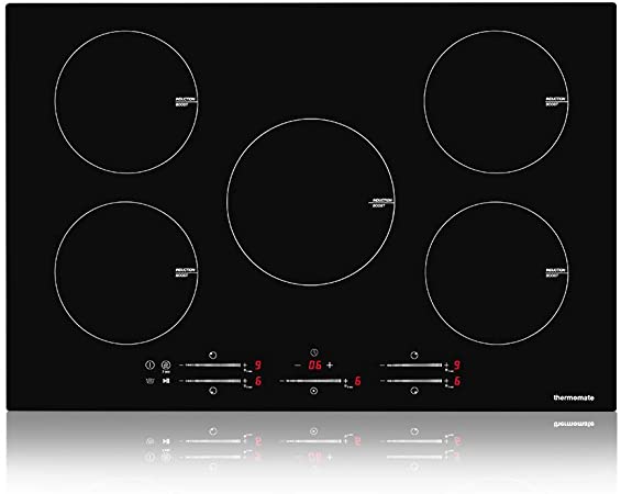 Photo 1 of Electric Cooktop, thermomate 30 Inch Built-in Induction Stove Top, 240V Electric Smoothtop with 5 Boost Burner, 9 Heating Level, Timer & Kid Safety Lock, Sensor Touch Control & Keep Warm Function
