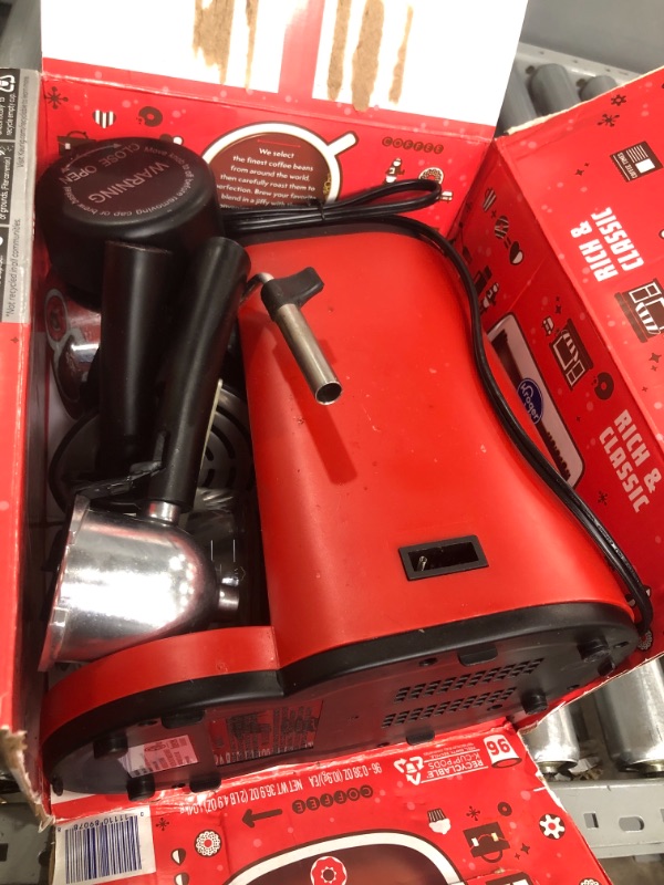 Photo 2 of (Used) IMUSA USA 4 Cup Epic Electric Espresso/Cappuccino Maker, Red 800 Watts
