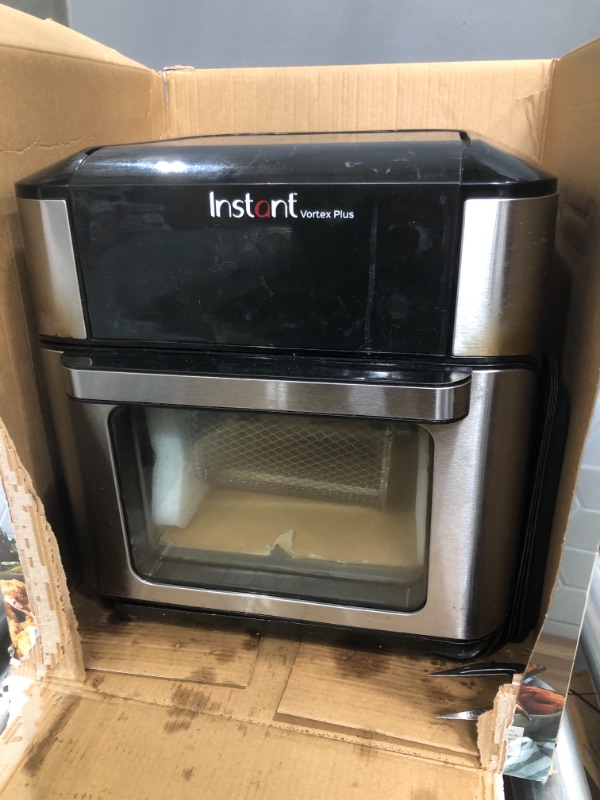 Photo 2 of (Major Use) Instant Vortex Plus 10 Quart Air Fryer, Rotisserie and Convection Oven, Air Fry, Roast, Bake, Dehydrate and Warm, 1500W, Stainless Steel and Black
