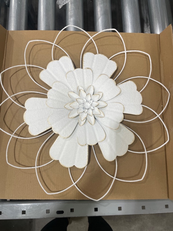 Photo 1 of HOMEBROAD WHITE FLORAL WALL ACCESSORY