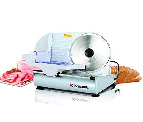 Photo 1 of Kitchener Meat Slicer for Deli Cuts, Bread, & Cheese, Electric, 9" in. Stainless Steel Blade, Safety Guard, 120VAC Belt Driven
