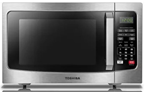 Photo 1 of Toshiba EM131A5C-SS Microwave Oven with Smart Sensor, Easy Clean Interior, ECO Mode and Sound On/Off, 1.2 Cu Ft, Stainless Steel
