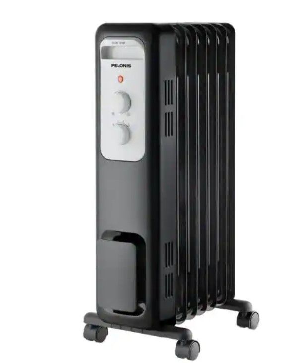 Photo 1 of 1,500-Watt Oil-Filled Radiant Electric Space Heater with Thermostat
