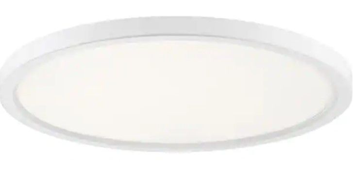 Photo 1 of Outskirts 20 in. White Lustre LED Flush Mount
