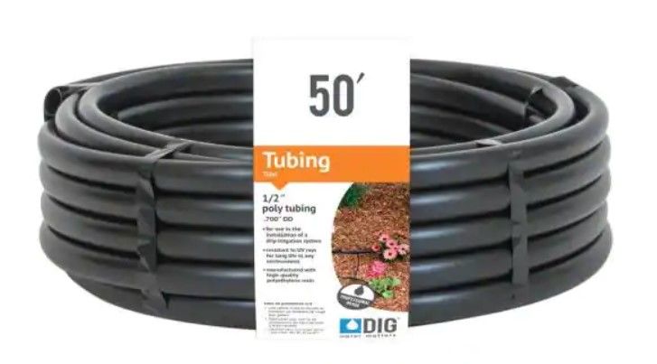 Photo 1 of 1/2 in. (.700 O.D.) x 50 ft. Poly Drip Irrigation Tubing
