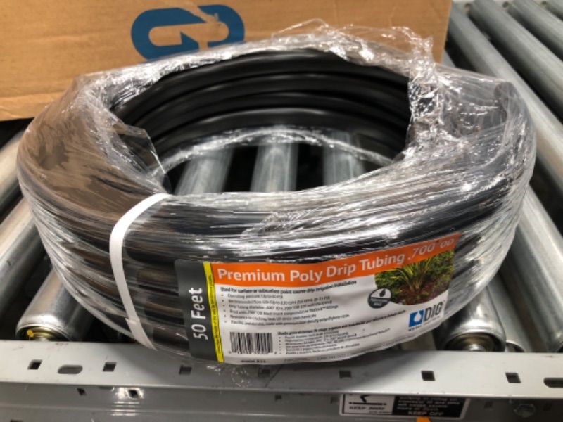 Photo 2 of 1/2 in. (.700 O.D.) x 50 ft. Poly Drip Irrigation Tubing
