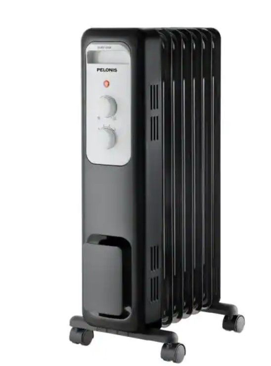 Photo 1 of 1,500-Watt Oil-Filled Radiant Electric Space Heater with Thermostat
