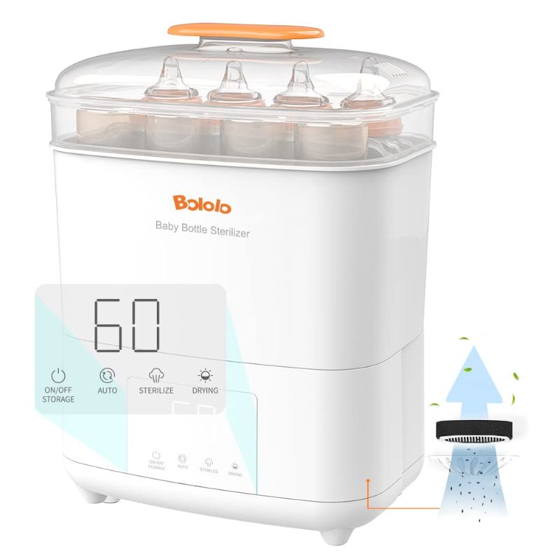 Photo 1 of Bololo Baby Bottle Sterilizer and Dryer| Sanitizer for Baby Bottles?Breast Pump | 600W Stronger Power eletric Bottle Steamer Box | LED Touch Screen | Auto Shut-Off
