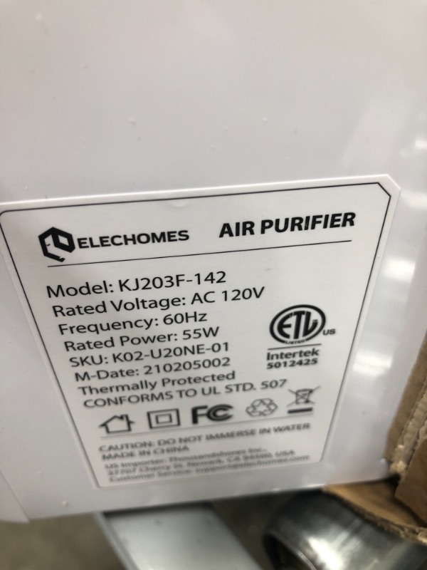 Photo 1 of Air Puri-fier for Home, Elechomes KJ203F-142 True HEPA Air Puri-fiers with Washable Fil-ters for Large Room Up to 270ft², Air Cleaner with Sleep Mode for Bedroom
