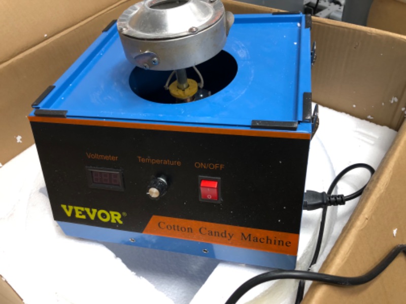 Photo 3 of **PARTS ONLY**
VBENLEM Commercial Cotton Candy Machine 20.5 Inch Floss Maker 1030W for Family and Various Party, Blue