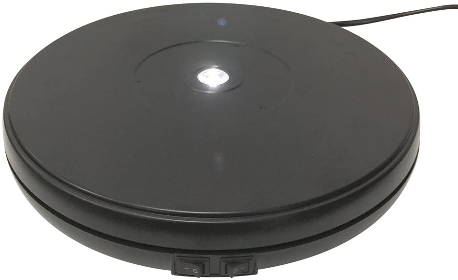 Photo 1 of Black Electric Motorized Rotating Turntable Display Stand