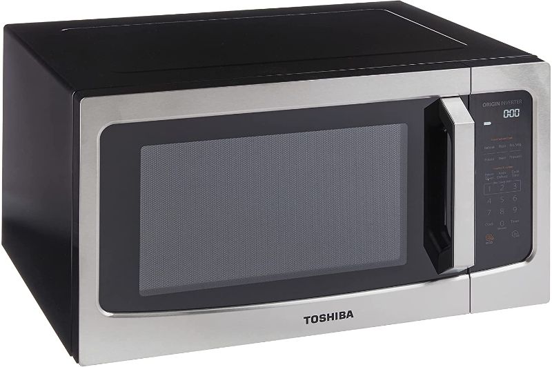 Photo 1 of Toshiba ML-EM45PIT(SS) Microwave Oven with Origin Inverter Technology, LCD Display and Smart Sensor, 1.6 Cu.ft, Stainless Steel
