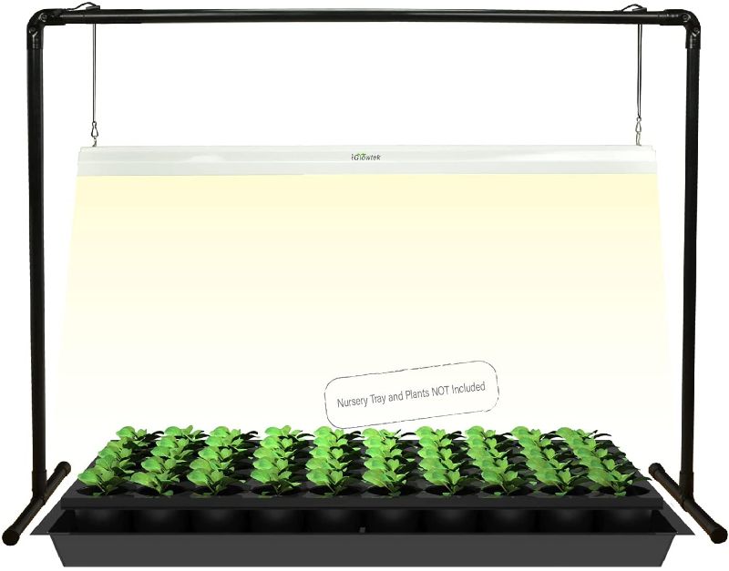 Photo 1 of iGrowtek 2 feet LED Grow Light Stand for Seedling,Iron Pipe Frame,with Natural White Light Full Spectrum LED Plant Growing Lamp, Light Height Ajustable,with ON/Off Switch