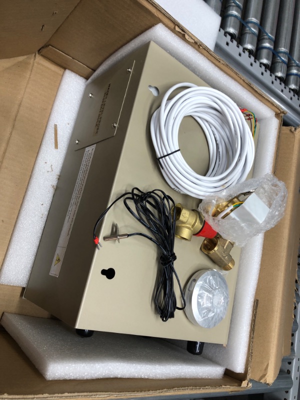 Photo 4 of ***PARTS ONLY*** CGOLDENWALL Commercial Self-Draining Steam Generator Shower System Home Bath Spa 30 min to 12 Hours Intelligent Touch controler (3kW)
