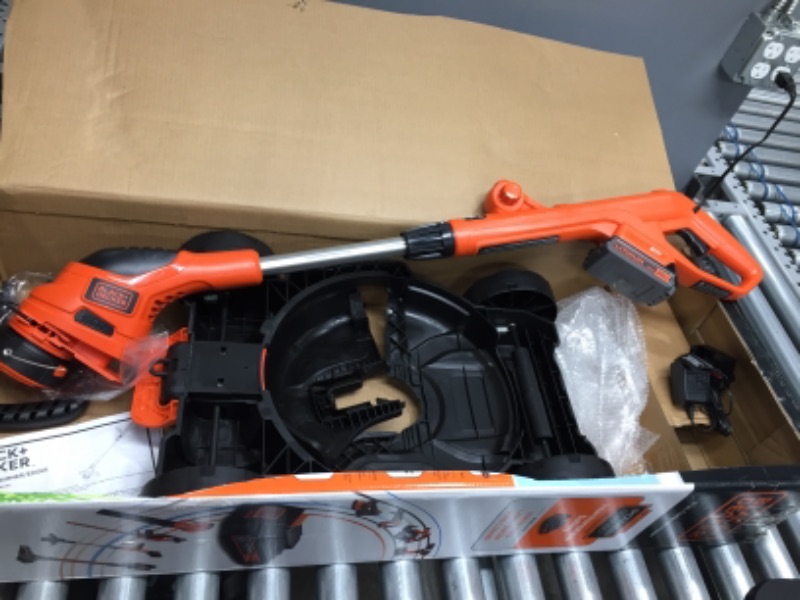 Photo 1 of BLACK+DECKER 3-in-1 Lawn Mower, String Trimmer and Edger, 12-Inch, Cordless (MTC220)
