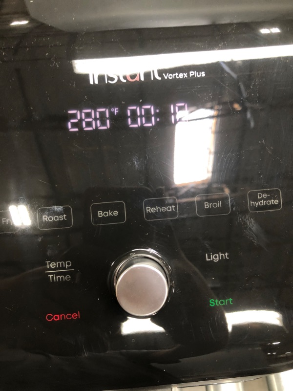 Photo 1 of Instant Vortex Plus 6 Quart 6-in 1 Air Fryer with ClearCook™ Easy View Windows and EvenCrisp™ Technology, Air Fry, Roast, Broil, Bake, Reheat, Dehydrate, 1700W, Black