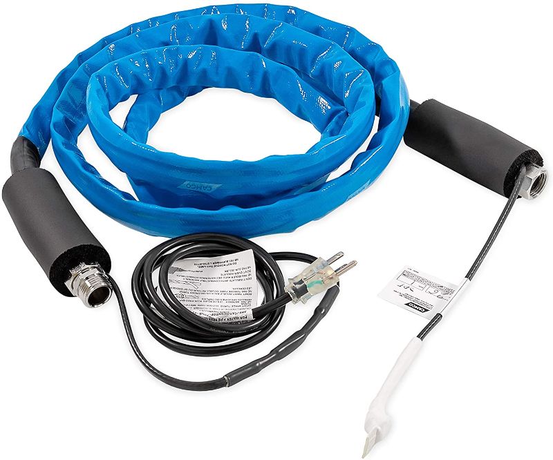 Photo 1 of Camco 12ft TastePURE Heated Drinking Water Hose with Thermostat - Lead and BPA Free, Reinforced for Maximum Kink Resistance, 1/2"Inner Diameter (22910)
