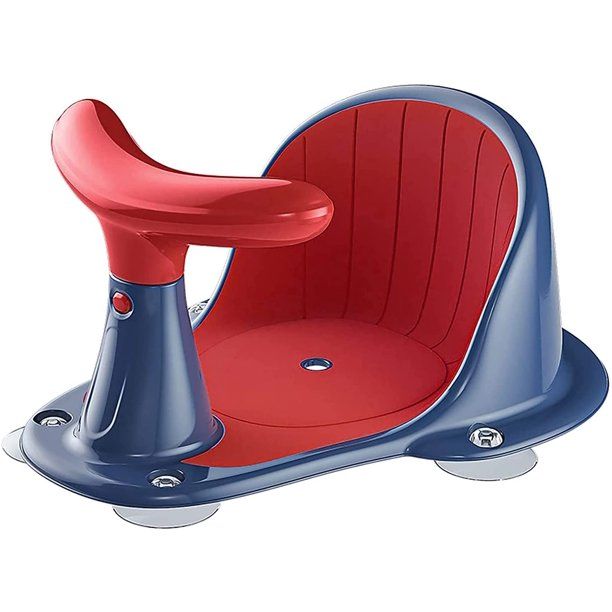 Photo 1 of Baby Bath Seat, Powerful Suction Cup Non-Slip Cushion Backrest Shower Chair, Portable Separate Handle Shower Safety Seat for Infant Toddler from 6 to 18 Months
