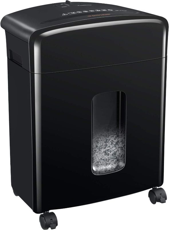 Photo 1 of Bonsaii 12-Sheet Cross-Cut Paper and Credit Card Shredder with 3.5-gallons Pullout Basket, Black (C220-A)
