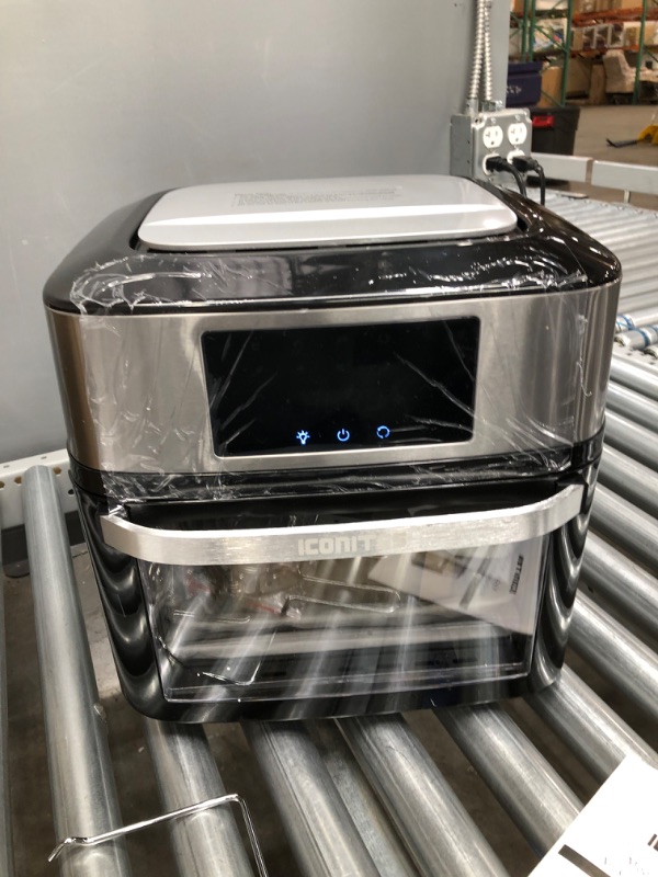 Photo 4 of iconites 20 Quart Air Fryer, 10-in-1 Toaster Ovens, AO1202K, with Touch screen Dehydrator, Grill Rotisserie, Visible Window, Black Air fryer On Sale, 1800w
