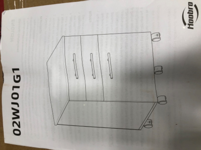 Photo 5 of HOOBRO Mobile Office Cabinet with 3 Drawers and 5 Wheels