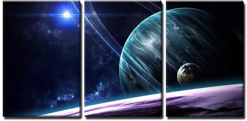 Photo 1 of 
wall26 - Planets Stars Galaxies in Outer Space - Canvas Art Wall Decor-24 x36 x3
