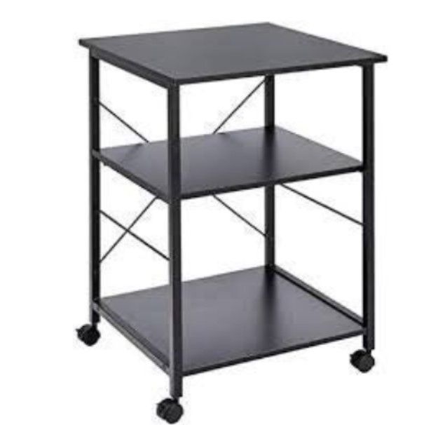 Photo 1 of Amazon Basics Multipurpose Rolling Cart Black