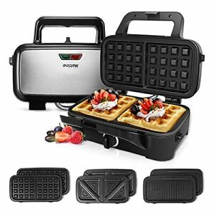 Photo 1 of Sandwich Maker Waffle Maker 3in1 Waffle Iron 1200w Power Panini Press With Remov
