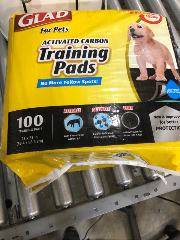 Photo 2 of Glad For Pets Activated Carbon Dog Training Pads, 23" x 23", 100 count